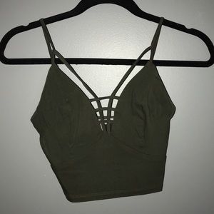 Green Charlotte Russe crop top